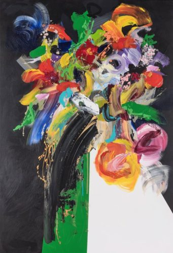 Floralies acrylique sur toile (200x110cm) 2017